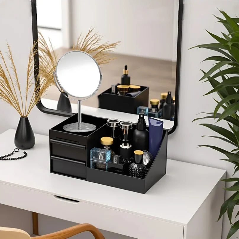 Cologne Organizer for Men, Cologne Holder for Dresser, Perfume Stand, Bathroom Countertop Organizer with Drawers