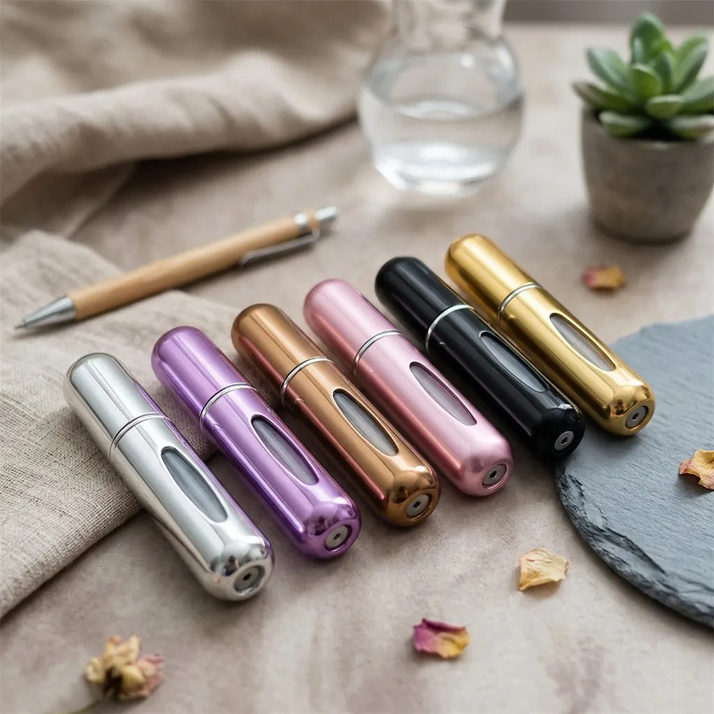 1/5Pcs Travel Perfume Bottle Refillable Portable Mini Atomizer Spray Refill Bottle Women Pocket Dispenser Cologne Sprayer 5Ml