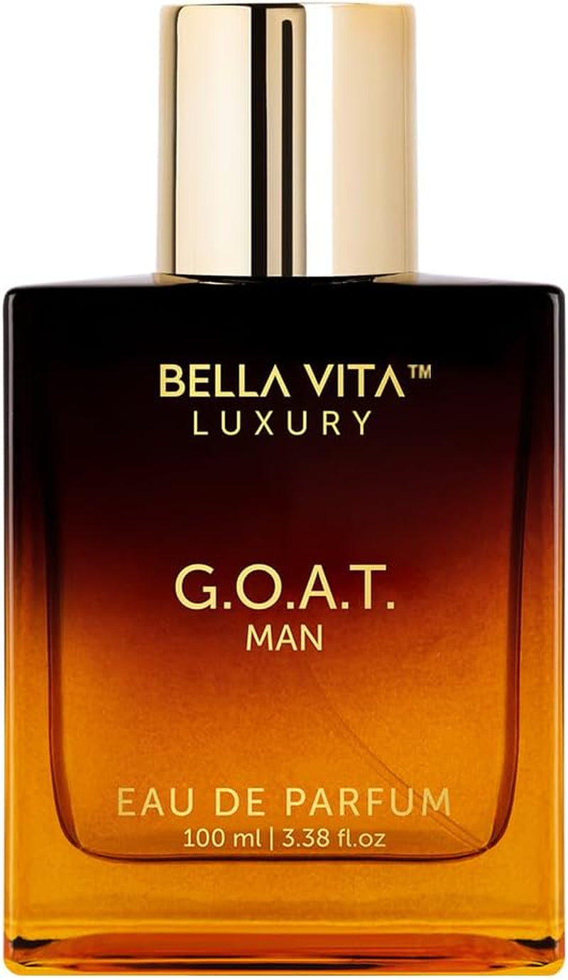 Bellavita Luxury G.O.A.T. Eau De Parfum | Citrus, Woody Scent Profile with Bergamot, Lavender, and Pepper Top Notes | 100 Ml | Perfume for Men | Best Gift for Valentine'S Day