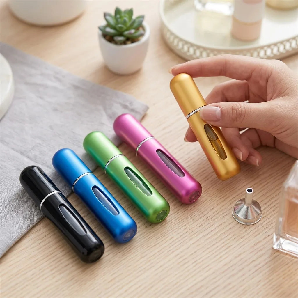 1/5Pcs Travel Perfume Bottle Refillable Portable Mini Atomizer Spray Refill Bottle Women Pocket Dispenser Cologne Sprayer 5Ml