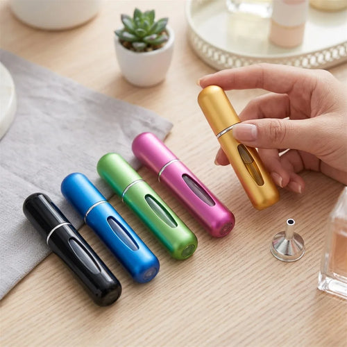 1/5Pcs Travel Perfume Bottle Refillable Portable Mini Atomizer Spray Refill Bottle Women Pocket Dispenser Cologne Sprayer 5Ml