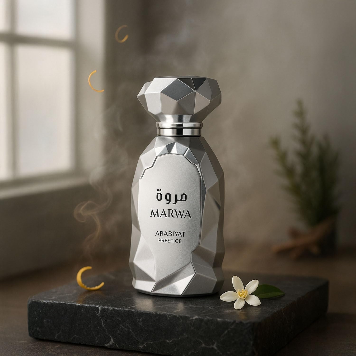 Arabiyat Prestige Marwa Eau De Parfum, 100Ml, Silver for Men Made in UAE
