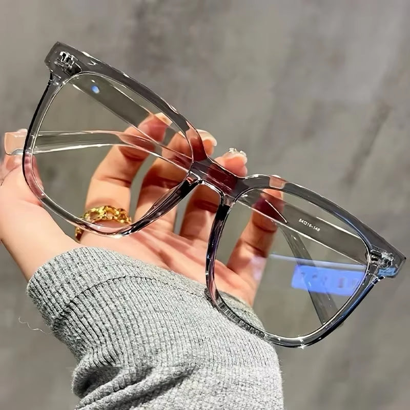 3Pcs Unisex Square Frame Blue Light Blocking Glasses - Stylish Campus Look, Face-Flattering Optical Eyewea